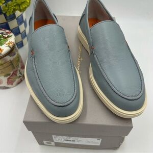 Santoni | Shoes | Santoni Paine Loafers Size 1d Us Blue  display picture 1